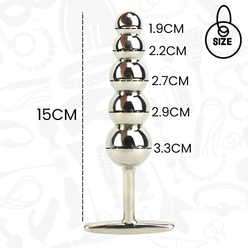 FOPS Beads Stainless Steel 15 cm Balls with 5 Balls
