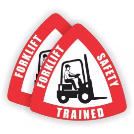 Unbranded 2pk Forklift Safety Trained Hard Hat Decals Helmet Stickers Fork Lift Tow Motor