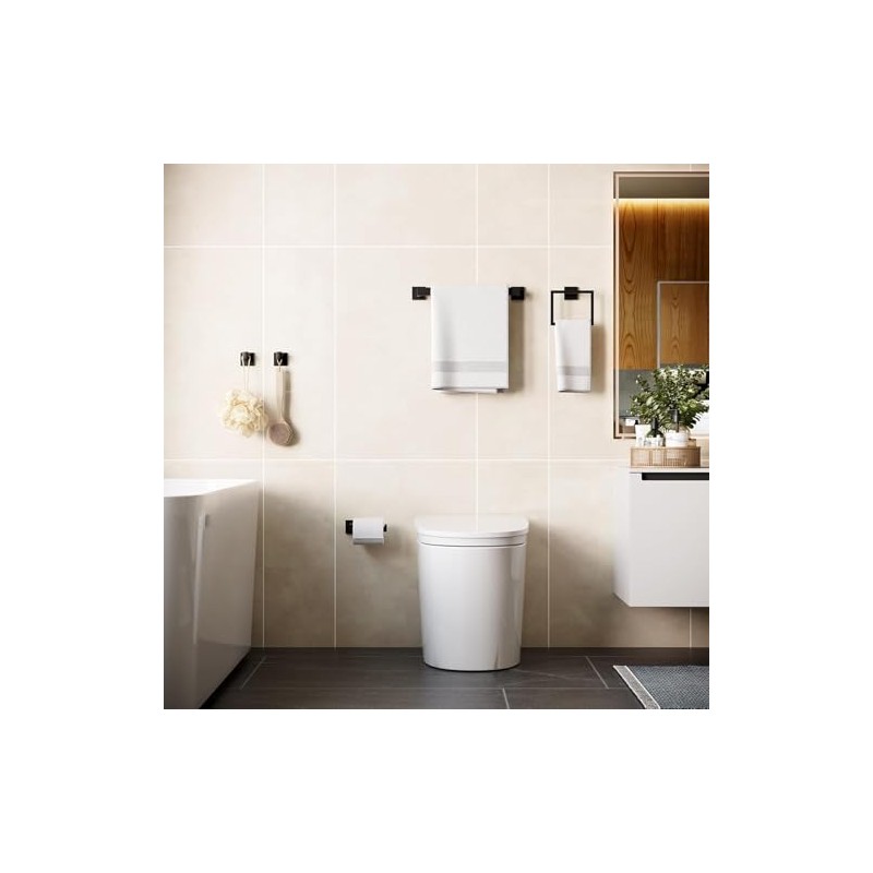 5 Pcs Acero Inoxidable Accesorios para Baño, Juego de Accesorios