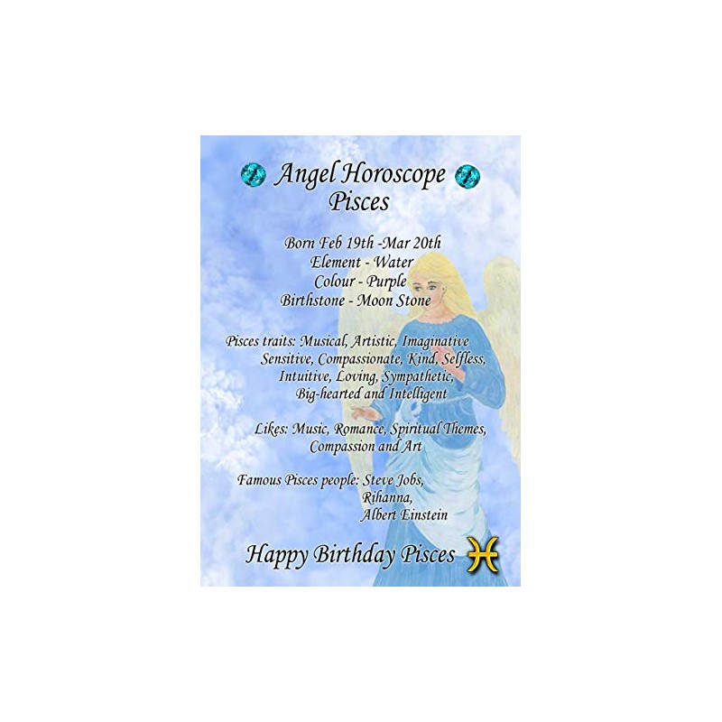 Pisces Horoscope Birthday Card