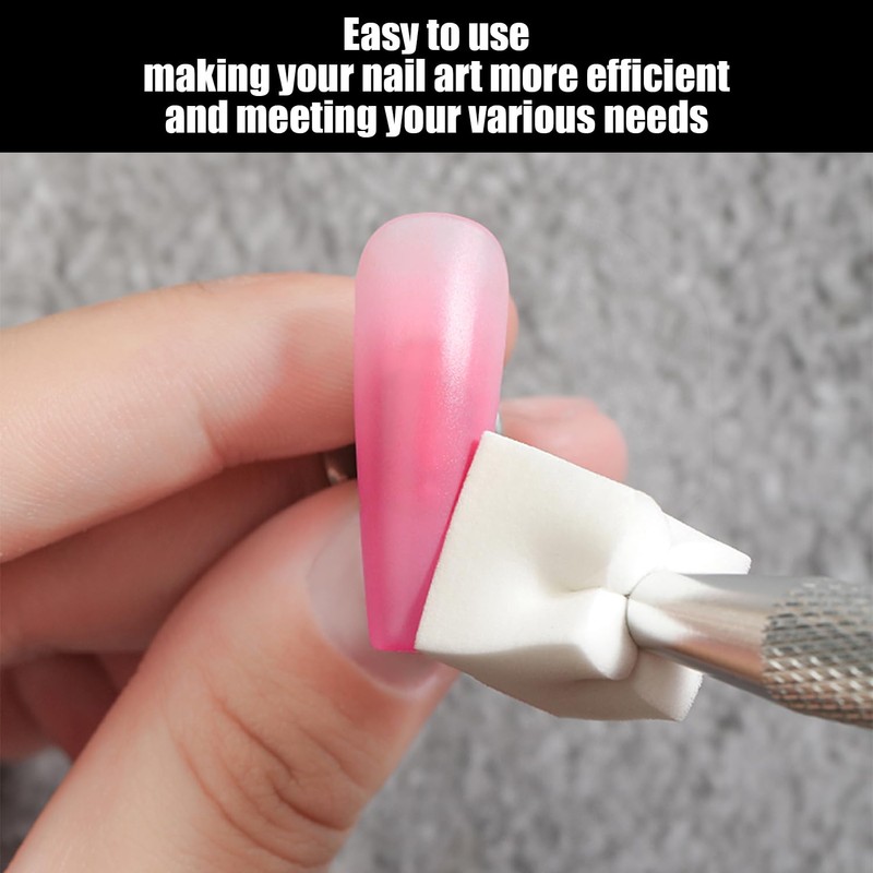 150Pcs Nail Sponges, 1Pc Grabber, Mini Square Sponges, Ombre Nail