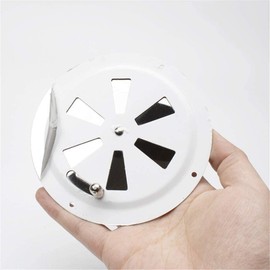 ISURE MARINE 2 Pack of 4 inch Cabin Ventilation Plate Vent Round Butterfly Air Vent Gill Plate with Side Knob 304 Stainless Steel for Marine Boats Accessories