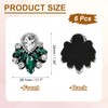sourcing map 6Pcs Handmade Beaded Patches, Glass Crystal Rhinestone Appliques