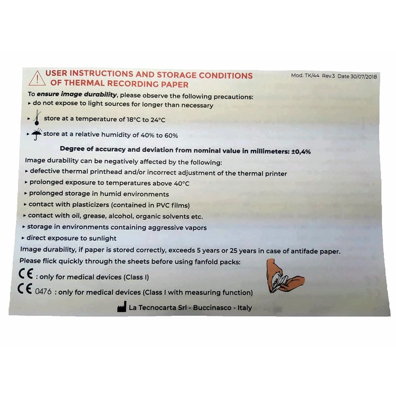 ECG Thermal Paper Folded for Fukuda OP-222TE