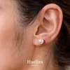 Haelira 3 Pairs Pearl Stud Earrings S925 Sterling Silver Hypoallergenic