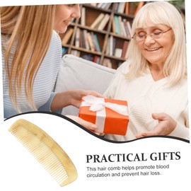 Ipetboom Combs for Hair Loss Natural Horn Comb Hair Brush Dandruff Control Travel-sized