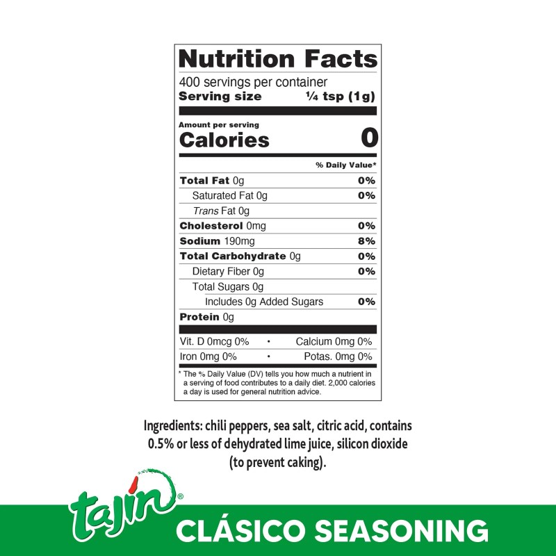 Tajin Clásico Chile Lime Seasoning, 14 Oz, Pack of 12