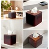 Smooth Tortoiseshell Finish Facial Tissue Box Cover - Brown Resin