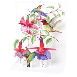 Up with Paper Pop-Up Sight 'N Sound Greeting Card - Hummingbirds