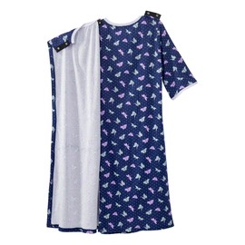Silverts Adaptive Clothing Women, Hospital Gowns for Women, Hospital Gown, Post Surgery Clothing for Women, Sleep Gown, Night Gowns for Elderly Women, Patient Gown - Butterfly Dragonfly MED