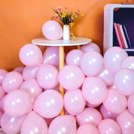 Pink Mini Latex Balloons 100 Pcs 5 inch Pastel pink Small Balloons Party Decorations Round Helium Balloons for Baby Shower Birthday Party Wedding Engagement Anniversary Festival Decorations