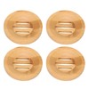 GEEKHOM Soap Dish Holder, [Pack of 4] Natural Bamboo Self