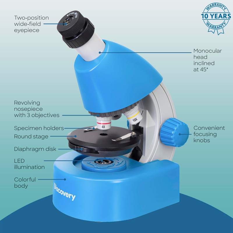 Discovery Micro Gravity Educational Microscope for Kids and Beginners with