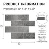 COLAMO Luxury 10 Sheet Thicker Rigid Dark Concrete Gray Peel