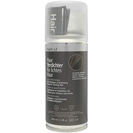 Hairfor2 Haarverdichtungsspray gegen lichtes Haar | Haarpuder | Streuhaar | HaarauffÃ¼ller | Haarausfall | Haarverdichter (100ml) (dunkelbraun)