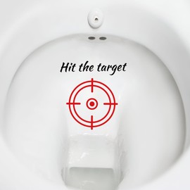 TESWEY 10PCS Toilet Target Aiming Stickers, Hit The Targets Stickers for Toilet Training,Toilet Pee Reminder Stickers for Bathroom Toilet,Urinal,Restroom