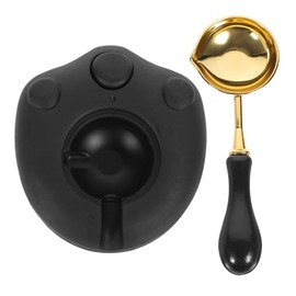 Calentador De Cera Electrico Portátil 3.54X3.14X1.37In Con Diseño De Garra De Gato Kit Con Cuchara Para Sellado De Cera Artesanal Y Manualidades