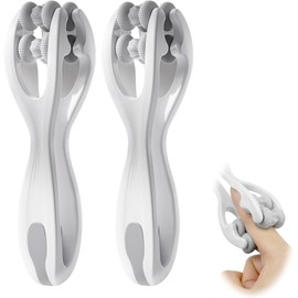 2 Stk Fingermassagegerät, Finger Roller Massage Tool, Massageball mit Griff Körper, Muskel Entspannen Massagegerät, Selbstmassagerolle, für Druckpunktmassagegerät zur Linderung von Fingerschmerzen