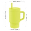 Silicone Tumbler with Straw & Handle, 1 Count Leak-resistant Straw