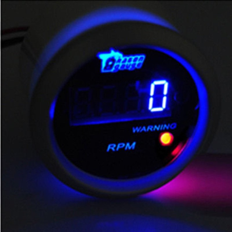 Etopars 2" 52mm Black Car Auto Digital Blue LED Light