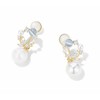 ONNFMH Pink Gold Cherry Blossom Bow-Knot 18k Women's Popular Earrings,