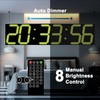 CHKOSDA Digital Wall Clock, Oversize Led Digital Clock with Auto
