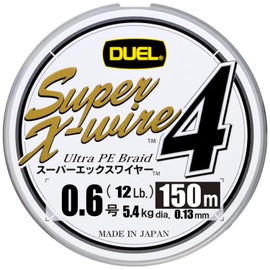Duel H3579-S PE Line, No. 0.6, Super X-Wire 4, 492.2 ft (150 m), No. 0.6, S, Silver