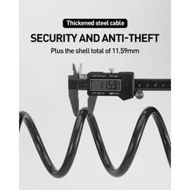 Bike Cable Lock，4 Feet Combination Bicycle Lock，High Security 5 Digit Resettable Combination Coiling Bicycle Lock with Complimentary Mounting Bracket