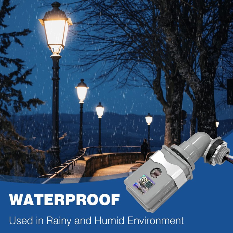 Wired Photoelectric Switch 2pcs Outdoor Lighting Sensor, 30-120s Time Delay