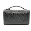 Bliss Leather Ostrich Embossed Second Bag, Integrated Wallet Bag, Genuine