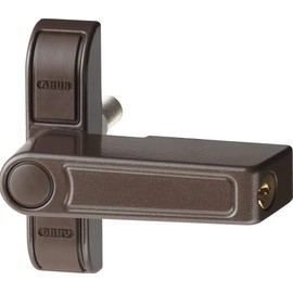 ABUS Window Additional Lock 2410 AL0145 - Safety Lock with Swivel Latch for Single-Leaf Windows, Keyed Alike - ABUS Security Level 6 - 89619 - Brown