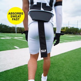 SLEEFS Basic Black Thin Football Towel with Logo