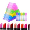 Beavorty 100pcs Refillable Lip Balm Tubes Clear Lip Gloss Containers