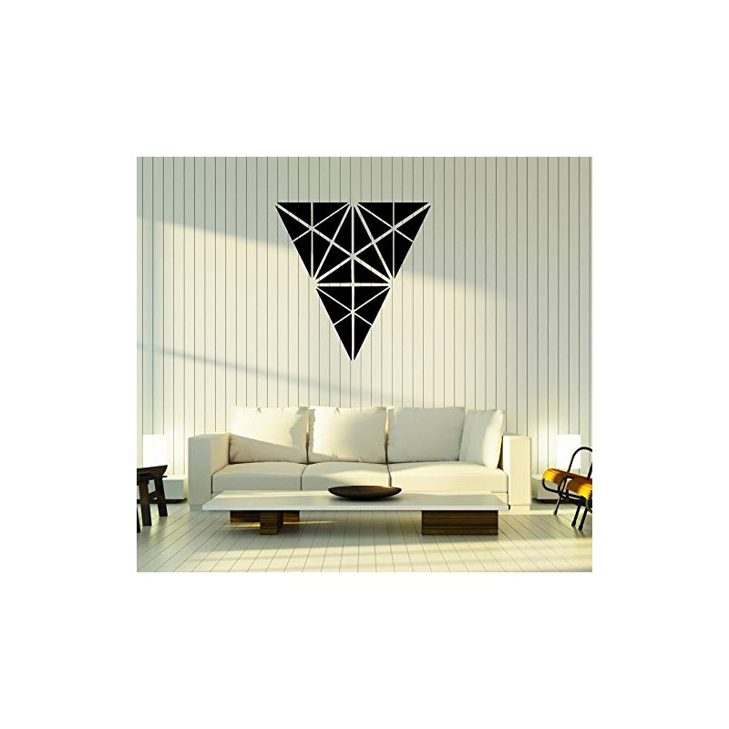 DesignToRefine Wall Decal Triangles Pattern Geometric Shape Illusion Vinyl Sticker