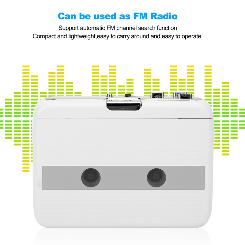 Portable Tape Player Bluetooth Cassette Player FM Radio with AutoReverse