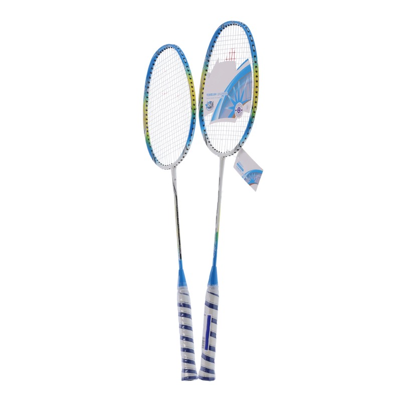 2 Player Badminton Racquets Set Lightweight Full Carbon Double Rackets