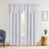 Aquazolax White Valances Curtains for Windows 2 Panels Set Rod