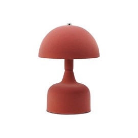 Bloomingville Flocked Metal Table Lamp with Inline Switch, Terra-Cotta Color