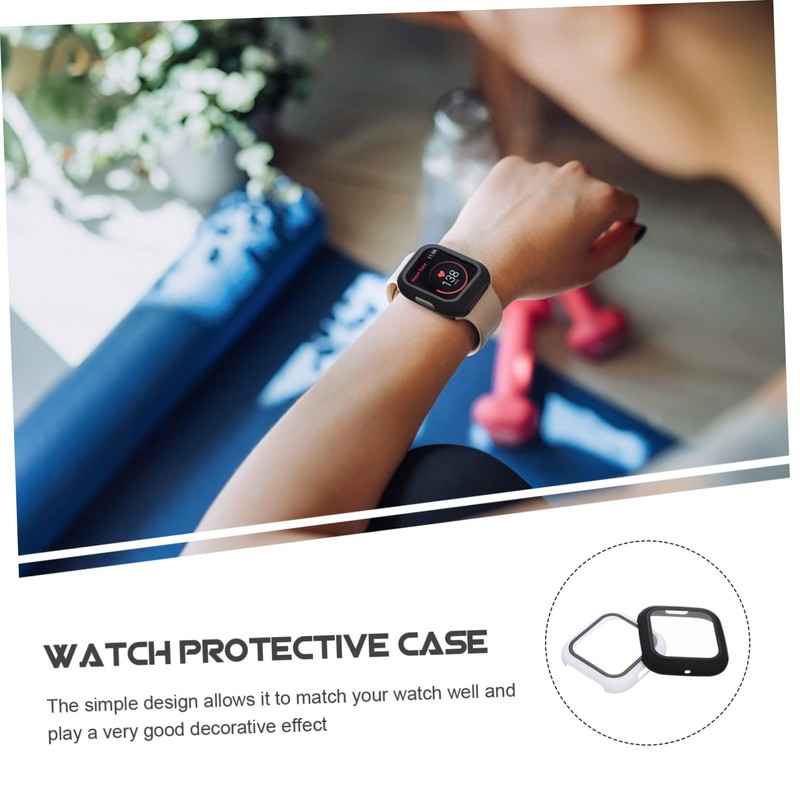 DOITOOL 2pcs Watch Case Screen Protector Case Glasswatch Protector Wrist