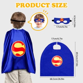 KMASHI Superhero Capes for Kids, Hero Capes and Masks Fit for 4-12years old boy and girls Dress up and Holiday Costumes.