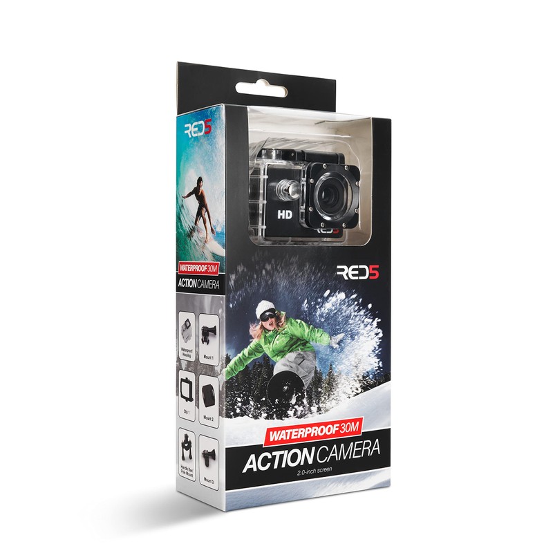 RED5 Action Camera - Mini Camcorder for Active Recording with