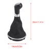 Keenso 5 Speed Gear Shift Knob PU Leather Plastic Gear