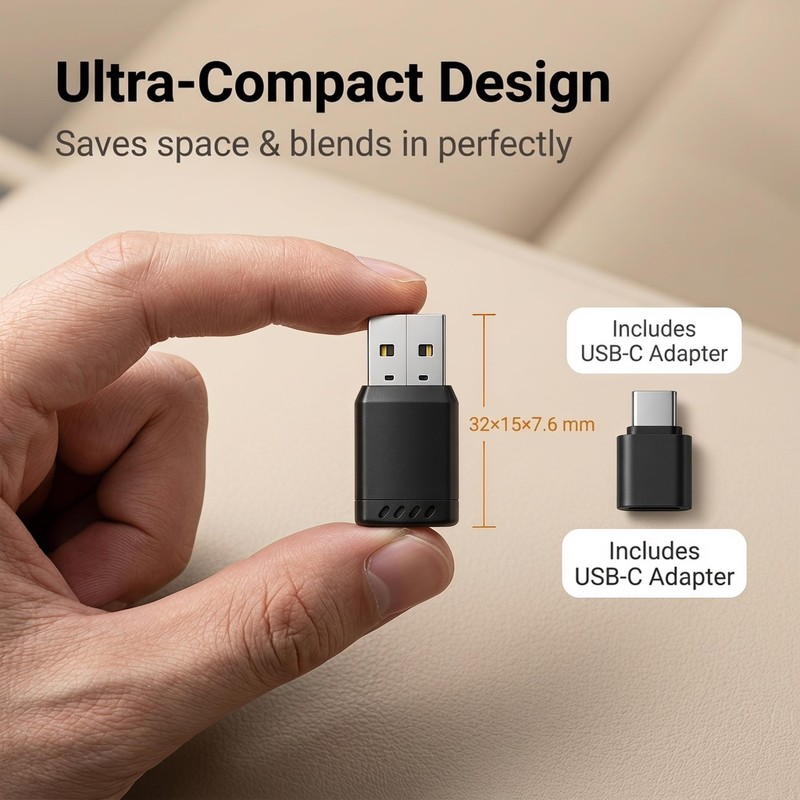 BUTIFYLIFE Wireless Carplay Adapter Mini 2 in 1 Wireless Carplay
