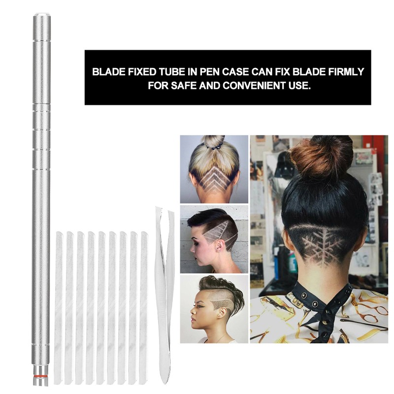 Professional Hair Engraving Pen Kit Stainless Steel Eyebrow Beard Shaving
