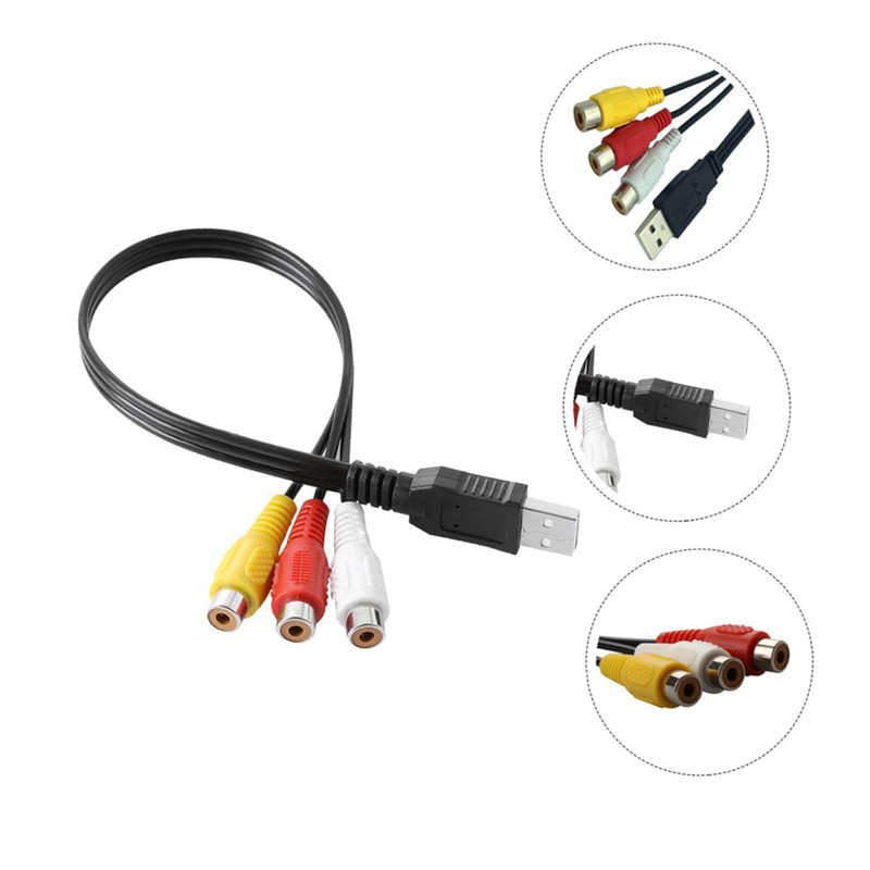 CIYODO 2 Pack to 3rca Av Cable Universal Connector for