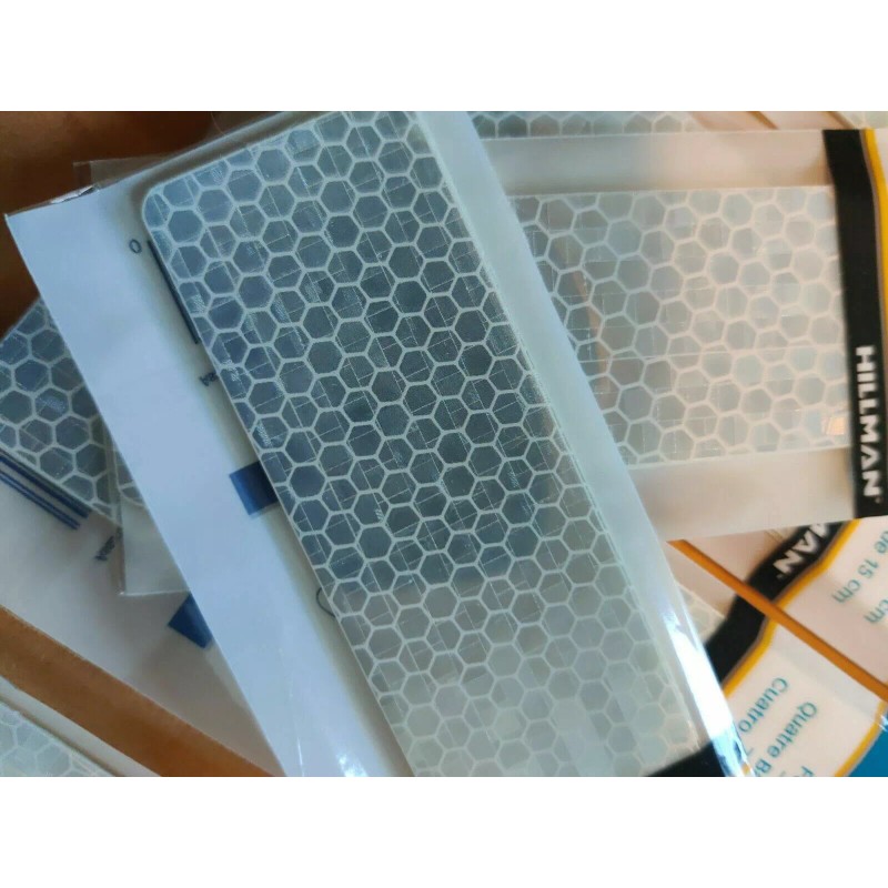 Hillman Silver 1-in White Reflective Vinyl Safety Tape 0.5-ft Model