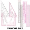 8Pcs Sewing Quilting Rulers, Acrylic Anti-Slip Metric Ruler, DIY Fabric