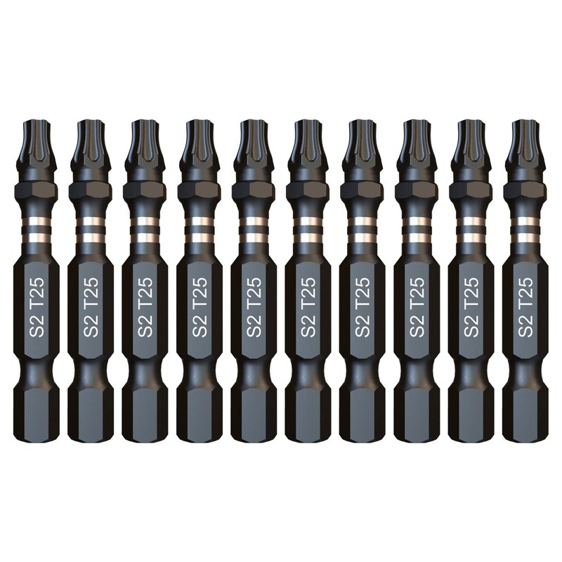 10 x SabreCut SCTX2550_10 50mm TX25 T25 Impact Screwdriver Driver