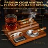 KEJIAR Cigar Ashtray, Wooden Base with Removable and Washable Outdoor