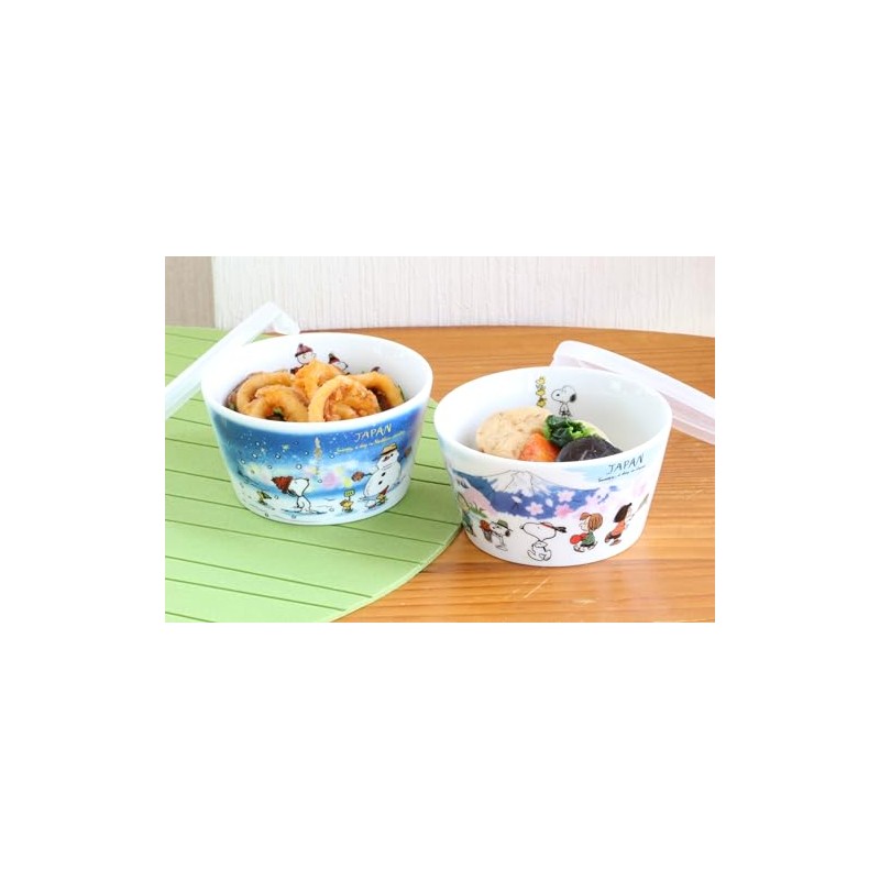 bowl with lid japan 2 pattern set